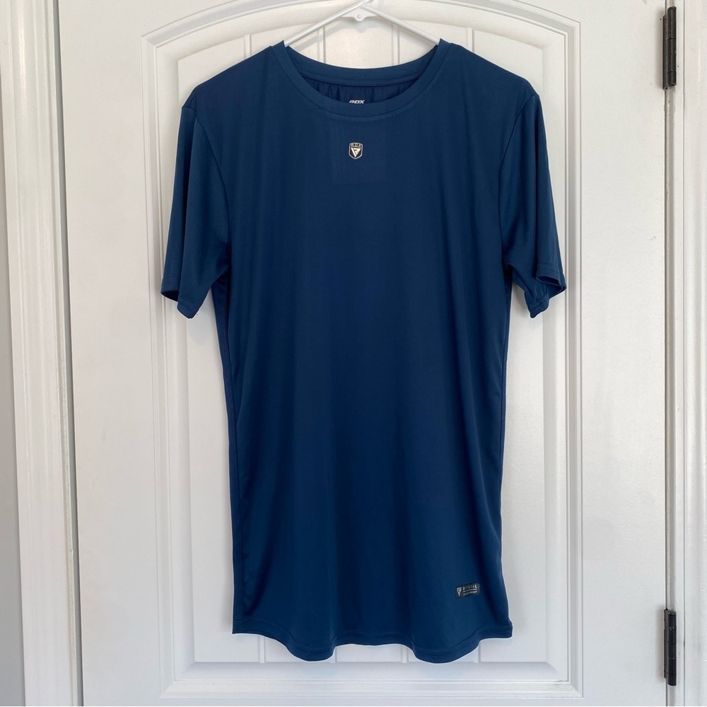 RDX Men's Navy Blue Short Sleeve Athletic Tee Size Large